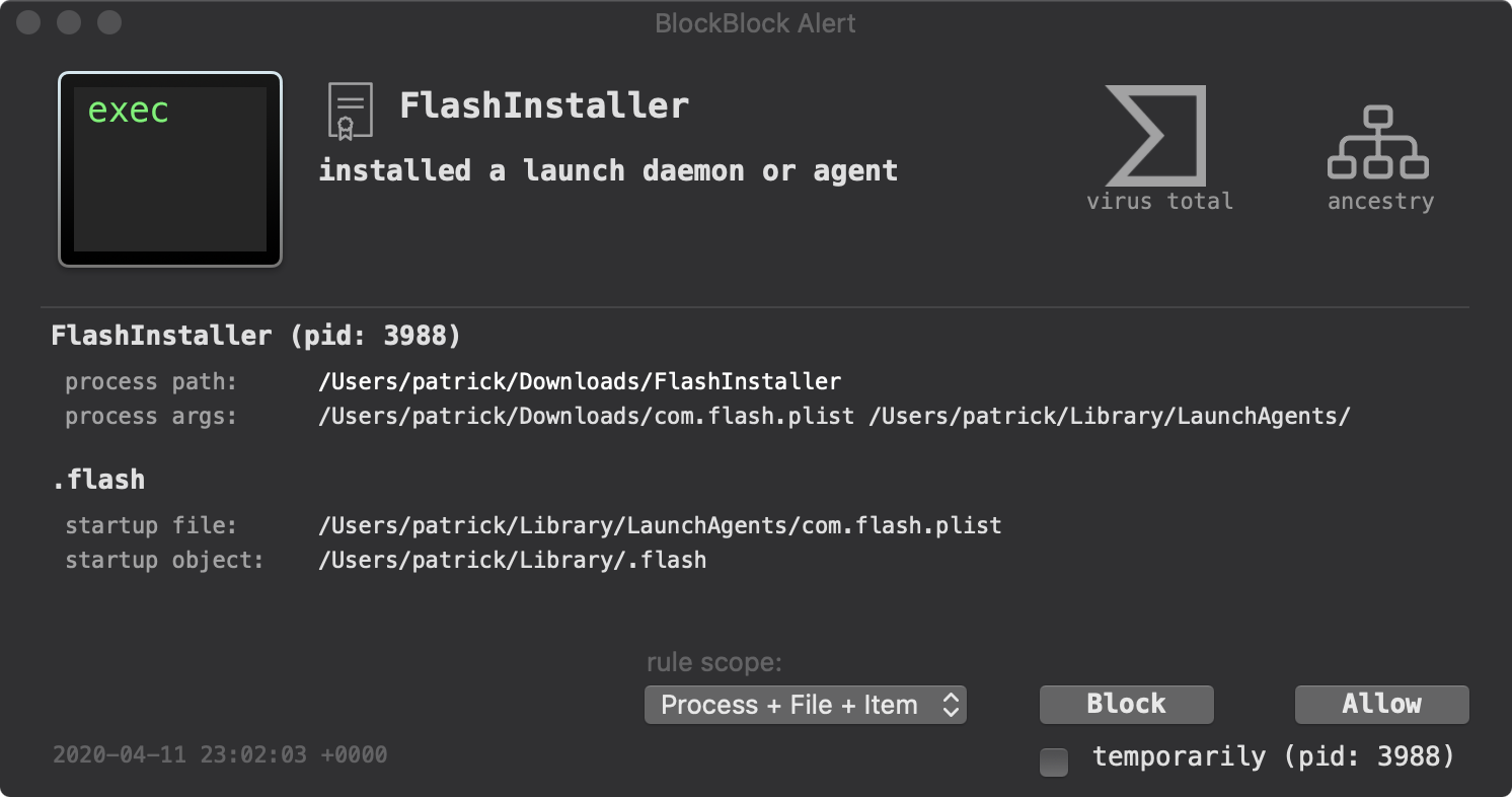 BlockBlock screenshot