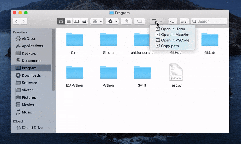 OpenInTerminal screenshot 1 of 5
