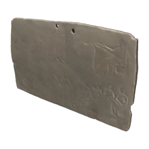 Limestone votive relief with worship and banquet scenes, a 3D model you can turn