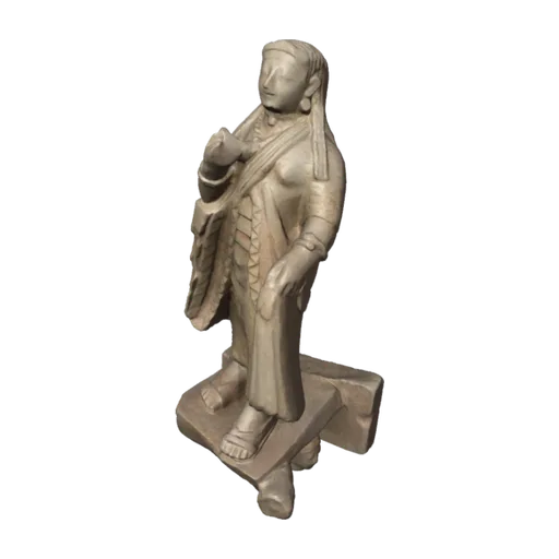 Limestone figure of a woman, a 3D model you can turn