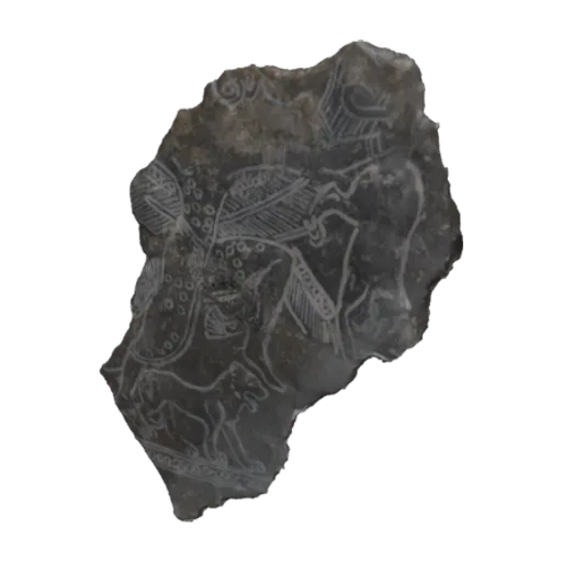 Fragment of a silver bowl, a 3D model you can turn
