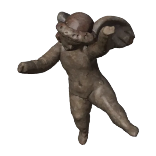 Terracotta statuette of Eros flying, a 3D model you can turn