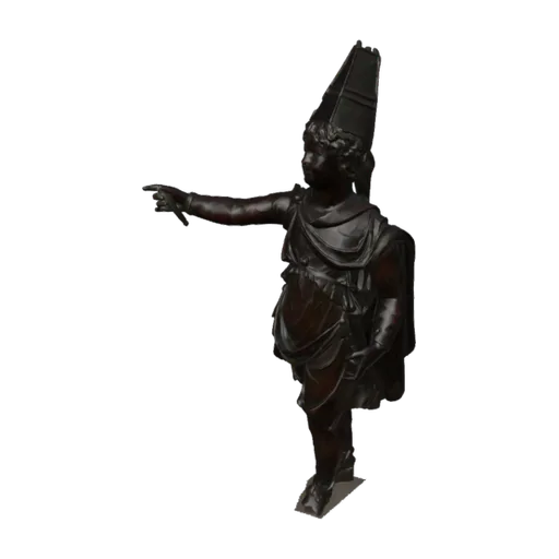 Bronze figure of a boy in Eastern dress, a 3D model you can turn