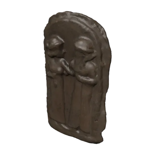 Molded plaque: couple, a 3D model you can turn