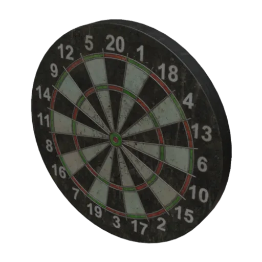 Dartboard, a 3D model you can turn
