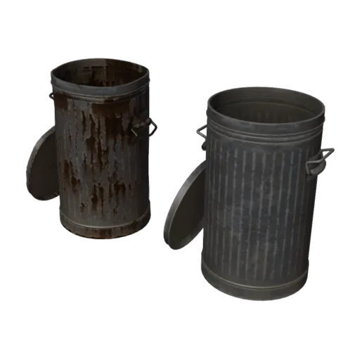 Metal Trash Can, a 3D model you can turn
