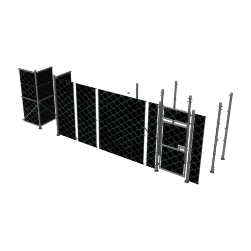 Modular Chainlink Fence, a 3D model you can turn