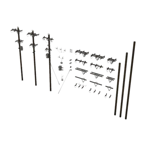 Modular Electricity Poles, a 3D model you can turn