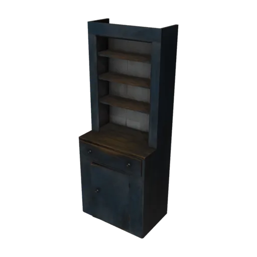 Painted Wooden Cabinet 02, a 3D model you can turn