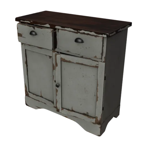 Painted Wooden Cabinet, a 3D model you can turn