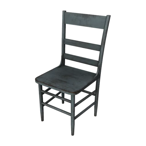 Painted Wooden Chair 02, a 3D model you can turn