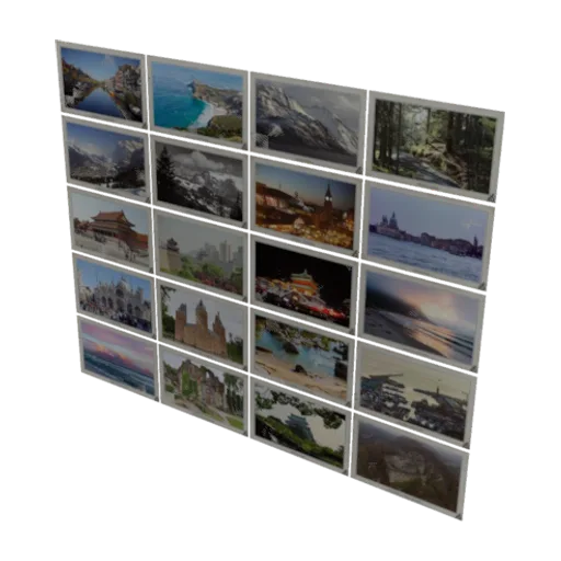 Postcard Set 01, a 3D model you can turn