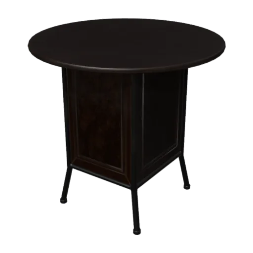 Round Wooden Table 02, a 3D model you can turn
