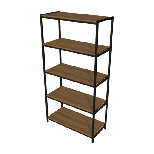 Steel Frame Shelves 01, a 3D model you can turn