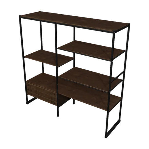 Steel Frame Shelves 03, a 3D model you can turn