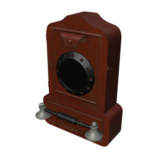 Vintage Telephone Wall Clock, a 3D model you can turn