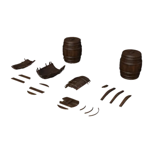 Wooden Barrels 01, a 3D model you can turn