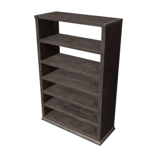Wooden Bookshelf Worn, a 3D model you can turn