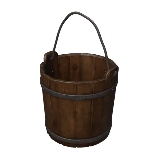 Wooden Bucket 01, a 3D model you can turn