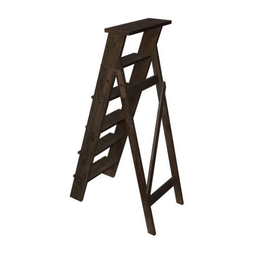 Wooden Ladder 02, a 3D model you can turn