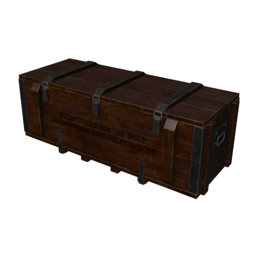 Wooden Military Crate, a 3D model you can turn