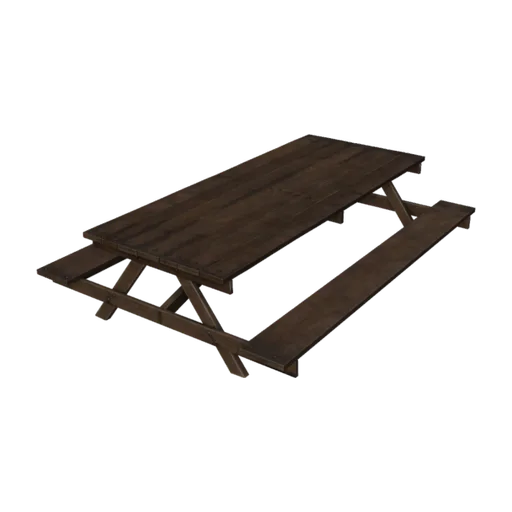 Wooden Picnic Table, a 3D model you can turn