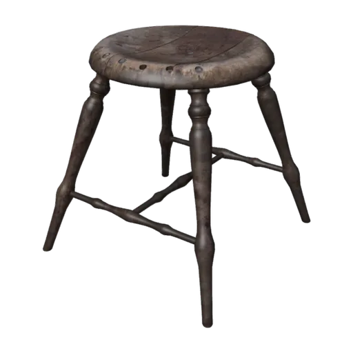 Wooden Stool 01, a 3D model you can turn