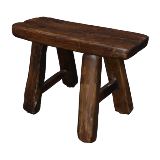 Wooden Stool 02, a 3D model you can turn