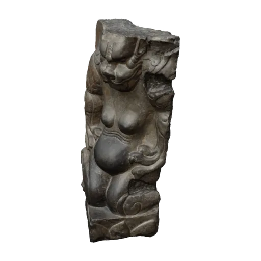 Kneeling winged monster, a 3D model you can turn