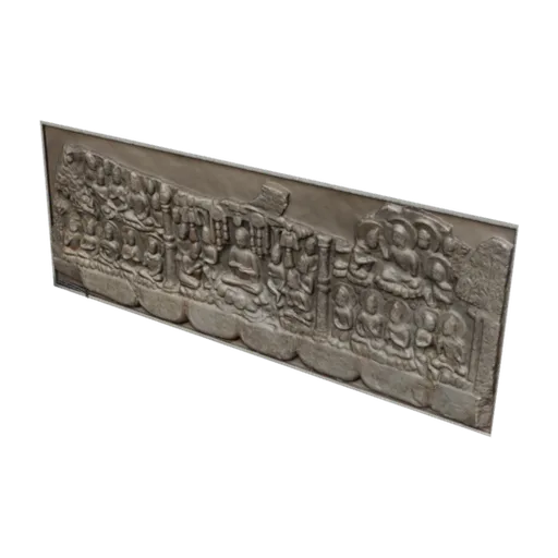 Gathering of Buddhas and bodhisattvas, a 3D model you can turn