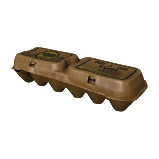 Egg carton from Muslim Farms, a 3D model you can turn