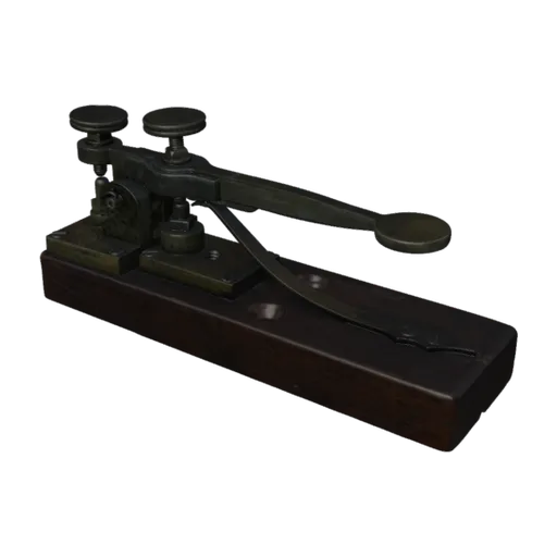 Morse-Vail Telegraph Key, a 3D model you can turn