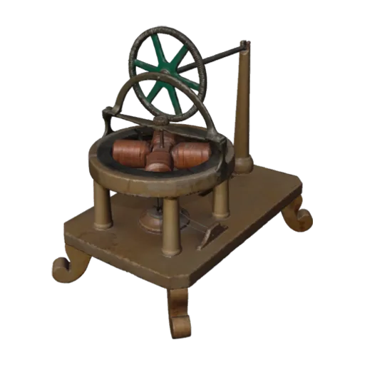 Davenport electric motor, US patent #132, a 3D model you can turn