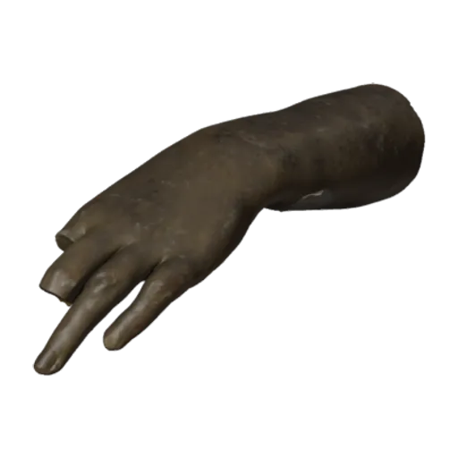 Life Cast of Left Forearm and Hand (fragment, study for "The Greek Slave"), a 3D model you can turn