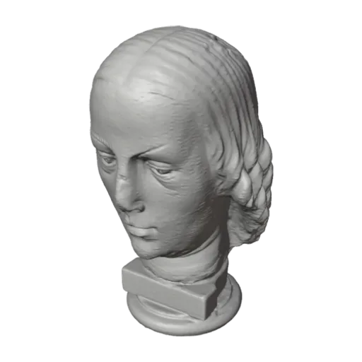 Head of a Woman. Fragment of a Statue, a 3D model you can turn