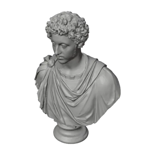 Portrait of the young Marcus Aurelius, a 3D model you can turn