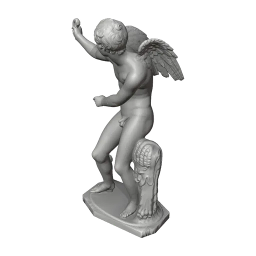 Eros stringing his bow, a 3D model you can turn