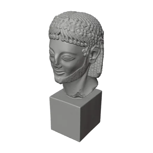 From an equestrian statue, the Rampin Head, a 3D model you can turn