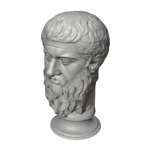 Plato (427–347 BC), Greek philosopher, a 3D model you can turn