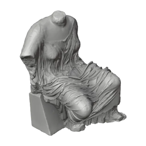 Seated woman, Hestia, a 3D model you can turn
