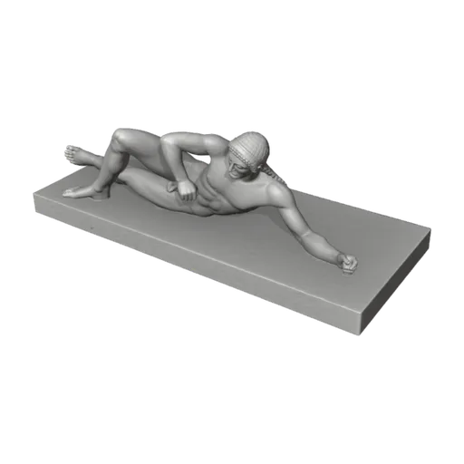 Reclining wounded warrior, a 3D model you can turn