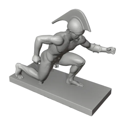 Kneeling warrior, a 3D model you can turn