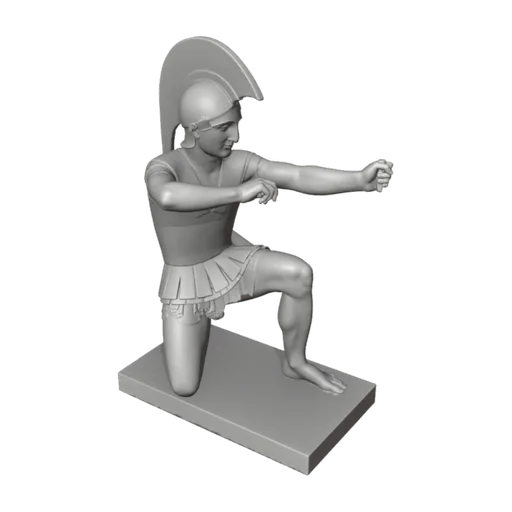 Kneeling archer, a 3D model you can turn