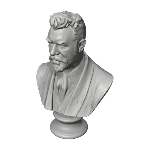 Portrait of Carl Jacobsen (1842–1914), brewer and art patron, a 3D model you can turn