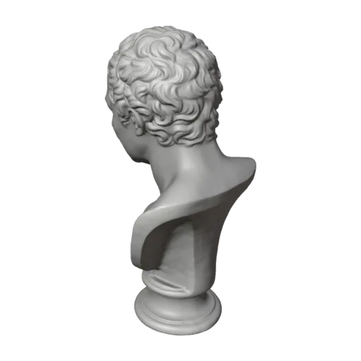 Portrait of J.J. Winckelmann (1717–68), German archaeologist and art historian, a 3D model you can turn