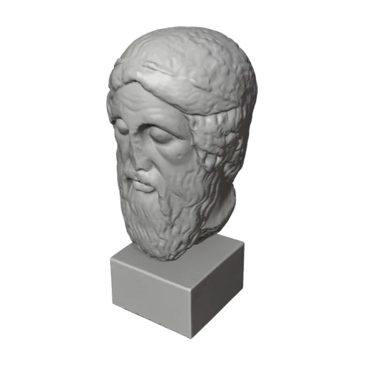 Homer (8th century BC), Greek poet, Epimenides type, a 3D model you can turn