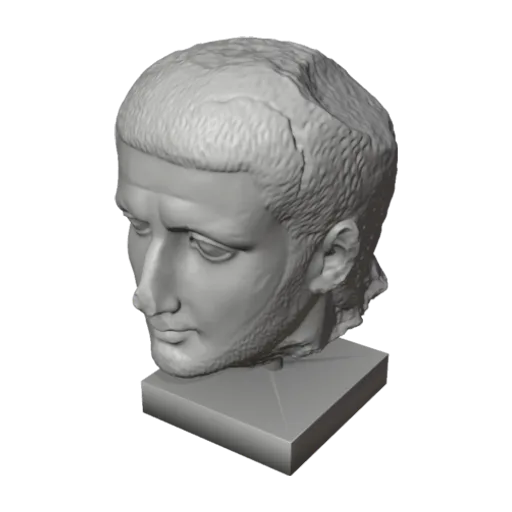 Bearded younger man, a tetrarch, a 3D model you can turn