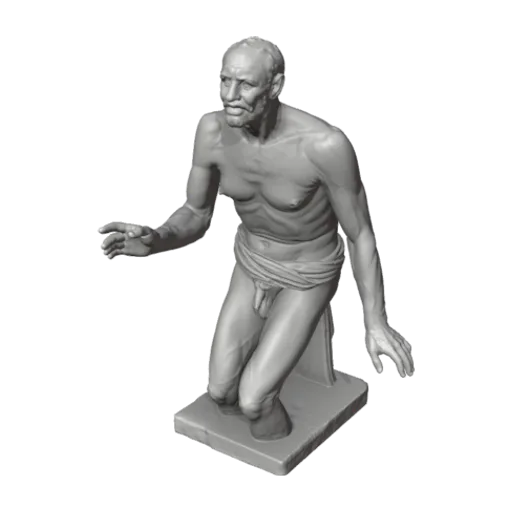 Dying Seneca, a 3D model you can turn