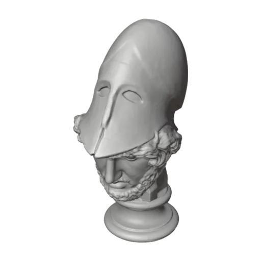 Head once set on a herm, the so-called Phocion, a 3D model you can turn