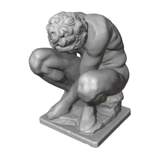 Crouching Boy, a 3D model you can turn